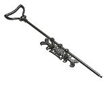 Kirkpatrick Malleable Iron Bell Pull, Antique Black, Argent OR Pewter - AB1053