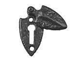 Kirkpatrick Malleable Iron Covered Standard Profile Escutcheon, Antique Black, Argent OR Pewter - AB1065