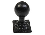 Kirkpatrick Un-Sprung Malleable Iron Ball Mortice Door Knob, Antique Black, Argent OR Pewter - AB1069 (sold in pairs)