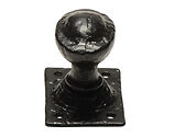 Kirkpatrick Un-Sprung Malleable Iron Oval Mortice Door Knob, Antique Black, Argent OR Pewter - AB1089 (sold in pairs)
