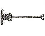 Kirkpatrick Black Antique Malleable Iron Elizabethan Hinge (12 Inch) - AB1159 (sold in pairs) 