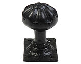 Kirkpatrick Un-Sprung Black Antique Malleable Iron Floral Mortice Door Knob - AB1203 (sold in pairs)
