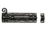 Kirkpatrick Black Antique Malleable Iron Straight Door Bolt (203mm) - AB1257