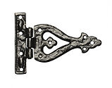 Kirkpatrick Black Antique Malleable Iron Hinge (5 Inch) - AB1510 (sold in pairs) 