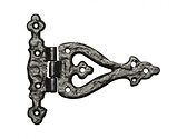 Kirkpatrick Black Antique Malleable Iron Cabinet Hinge (5.5 Inch) - AB1511 (sold in pairs) 