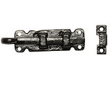Kirkpatrick Black Antique Malleable Iron Straight Door Bolt (101mm) - AB1546