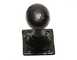 Kirkpatrick Un-Sprung Black Antique Malleable Iron Oval Mortice Door Knob - AB1551 (sold in pairs)