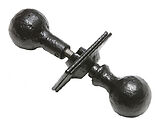 Kirkpatrick Un-Sprung Black Antique Malleable Iron Ball Mortice Door Knob - AB1554 (sold in pairs)
