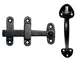 Kirkpatrick Smooth Black Malleable Iron Cranked Thumblatch (127mm Length) - AB1681-C