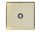 Carlisle Brass Eurolite Concealed 3mm TV Coaxial Socket, Antique Brass - AB1TVB