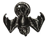Kirkpatrick Black Antique Malleable Iron Bat Bedroom Door Knocker - AB2621