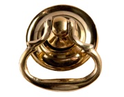 Cardea Ironmongery Cavendish Drop Ring Handle, Unlacquered Brass - AB283
