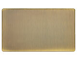 Carlisle Brass Eurolite Concealed 3mm Double Blank Plate, Antique Brass - AB2BB