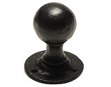 Kirkpatrick Un-Sprung Black Antique Malleable Iron Ball Mortice Door Knob - AB3067 (sold in pairs)