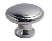 Cardea Ironmongery Round Cupboard Knob (22mm, 32mm OR 40mm), Polished Nickel - AB320PN