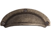 Cardea Ironmongery Drawer Pull (100mm), White Bronze - AB323WB