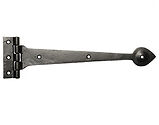Kirkpatrick Smooth Black Malleable Iron Hinge (9, 10.5, 12, 15, 18 Inch) - AB3679 (sold in pairs) 