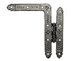 Kirkpatrick Black Antique Malleable Iron Cabinet Hinge (7 Inch) - AB620 (sold in pairs) 
