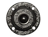 Kirkpatrick Black Antique Malleable Iron Circular Bell Push - AB751