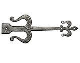 Kirkpatrick Black Antique Malleable Iron Hinge Front (12, 16 and 18 Inch) - AB817 (sold in pairs) 