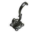 Kirkpatrick Black Antique Malleable Iron Curved Hat and Coat Hook - AB837