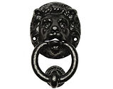 Kirkpatrick Black Antique Malleable Iron Lion Head Door Knocker - AB896
