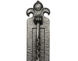 Kirkpatrick Black Antique Malleable Iron Fleur De Lys Vertical Postal Door Knocker (317mm x 76mm) - AB967