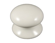 Chatsworth Porcelain Cupboard Knobs (30mm), White - BUL29-WHI