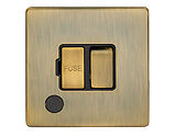 Carlisle Brass Eurolite Concealed 3mm Switched Fuse Spur With Flex Outlet, Antique Brass - ABSWFFOB