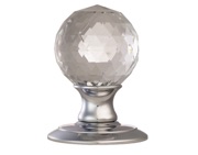 Carlisle Brass Delamain Facetted Crystal Concealed Fix Mortice Door Knob, Polished Chrome - AC020CP (sold in pairs)
