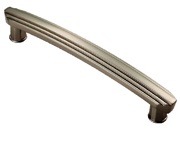 Carlisle Brass Fingertip Art Deco Style Cabinet Pull Handle (160mm C/C), Satin Nickel - ADR502CSN