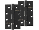 Atlantic Hardware 4 Inch Slim Knuckle Ball Bearing Hinges, Matt Black - AH42525MB (sold in pairs)