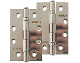 Atlantic Hardware 4 Inch Slim Knuckle Ball Bearing Hinges, Polished Stainless Steel - AH42525PSS (sold in pairs)