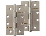 Atlantic Hardware 4 Inch Slim Knuckle Ball Bearing Hinges, Satin Stainless Steel - AH42525SSS (sold in pairs)