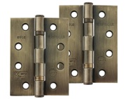 Atlantic 4 Inch Fire Rated Ball Bearing Hinges Grade 11, Antique Brass - AHG111433AB (sold in pairs)