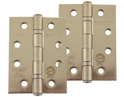 Atlantic 4 Inch Fire Rated Ball Bearing Hinges Grade 11, Satin Nickel - AHG111433SN (sold in pairs)