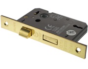 Atlantic 3 Lever Standard Key Mortice Sash Lock (2.5 Inch OR 3 Inch), Polished Brass - ALKSASH3LK25PB