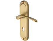 Heritage Brass Ambassador Satin Brass Door Handles - AMB6200-SB (sold in pairs)