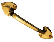 Cardea Ironmongery Traditional Pull Handle (200mm), Unlacquered Brass - AN140UNL