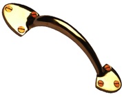 Cardea Ironmongery Round Pull Handle (178mm), Unlacquered Brass - AN141UNL
