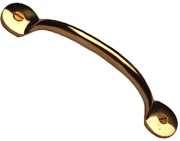 Cardea Ironmongery Cupboard Pull Handle (135mm OR 180mm), Unlacquered Brass - AN142UNL