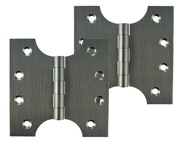 Atlantic Parliament Hinges (4 Inch), Satin Chrome - APH424SC (sold in pairs)