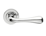 Carlisle Brass Manital Stella Door Handles On Round Rose, Polished Chrome - AQ1CP (sold in pairs)