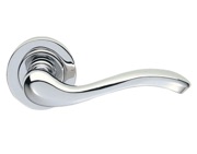 Carlisle Brass Manital Apollo Door Handles On Round Rose, Polished Chrome - AQ3CP (sold in pairs)