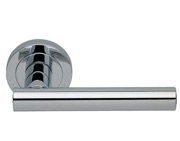 Carlisle Brass Manital Calla Door Handles On Round Rose, Polished Chrome - AQ4CP (sold in pairs)