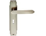 Carlisle Brass Art Deco Style Door Handles, Satin Nickel - ADR011SN (sold in pairs)