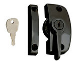 ASEC Reversible Handing Locking Window Pivot (8.5mm OR 11.55mm Keep), Black - AS11671