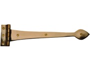 Cardea Ironmongery T Strap Hinge (375mm OR 475mm), Unlacquered Brass - AS140UNL (sold in pairs)