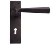 Cardea Ironmongery Tapered Door Handle On Backplate, Dark Bronze - AT282A/DB