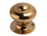 Cardea Ironmongery Cholderton Ringed Mortice Door Knob (50mm Diameter), Unlacquered  Brass - AV020UNL